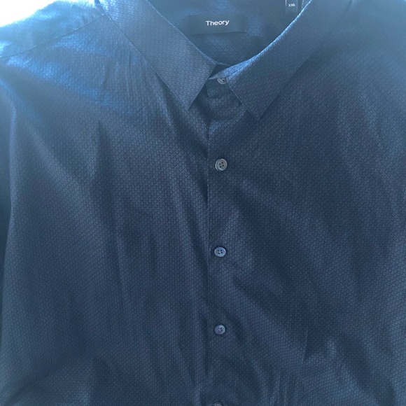 Theory Midnight Blue Fleck Sport Shirt. NWOT. - Picture 4 of 5
